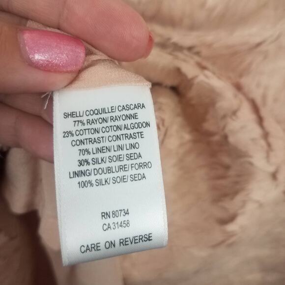 Max Azria | Light Pink Silk Linen Formal Dress New - Picture 8 of 8